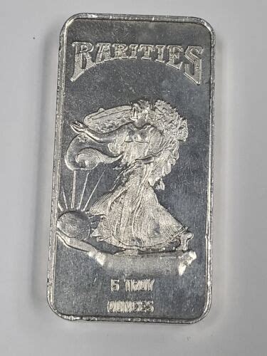 Vintage 5 Oz Pure Silver Bar From Rarities Mint EBay