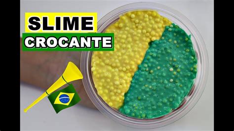 Como Fazer Slime Crocante Da Copa Com Asmr Livia Sturnik Youtube