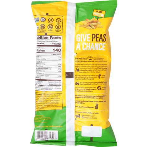 HIPPEAS Veggies Straws, Sour Cream & Onion Flavored (3.75 oz) Delivery