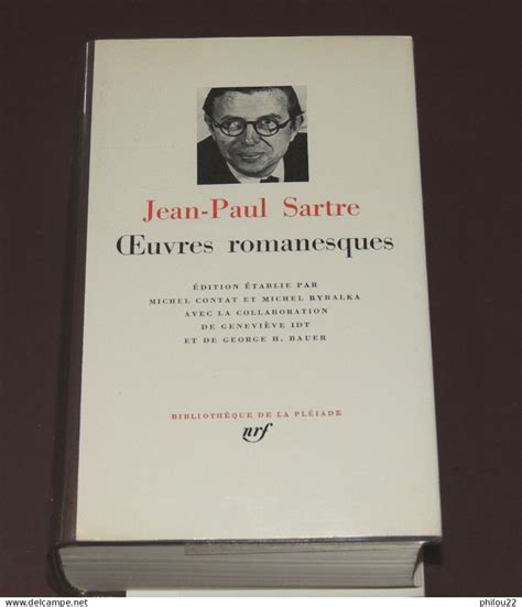 La Pl Iade Jean Paul Sartre Oeuvres Romanesques Biblioth Que De La