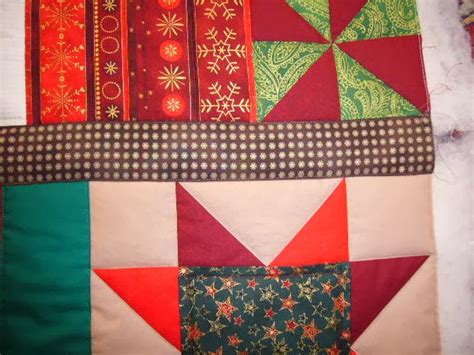 3patchcrafts QAYG Christmas Quilt Join Two Pieces Of Blocks