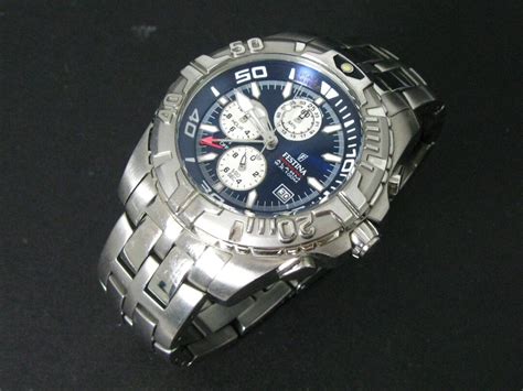 Festina Stainless Chrono Bike Alarm Blue Dial Mens Watch Etsy