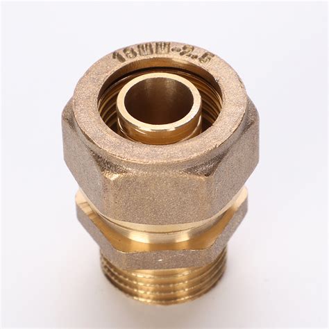 Straight Male Brass Compression Fittings For Pex Al Pex Pipe Factory