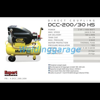 Jual Kompresor Angin Dan Suku Cadang Multipro Dcc Hs