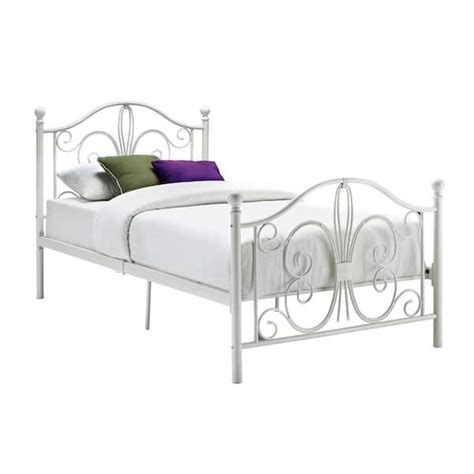 DHP Bombay White Twin Bed Frame 3246098 - The Home Depot