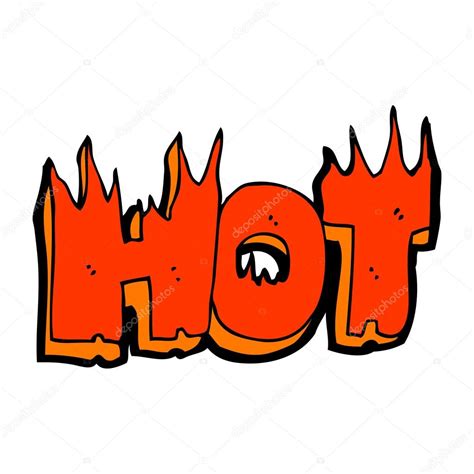 Flaming Hot Sign Cartoon Stock Vector Lineartestpilot 13138440