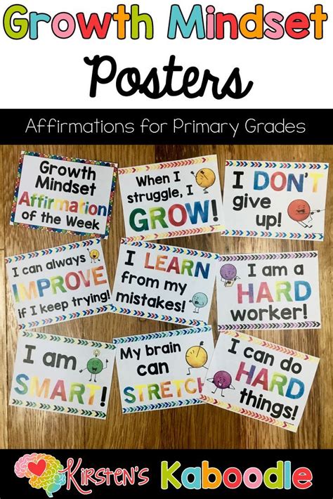 These Growth Mindset Posters Are Stated As Positive Affirmations For