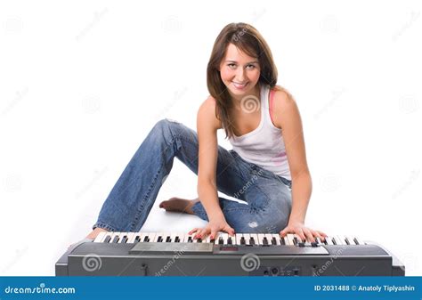 Pretty Girl To Play The Piano Stock Photo Image Of Business