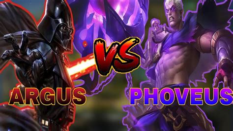 ARGUS VS PHOVEUS OFFLANE BATTLE BEST BUILD TO COUNTER PHOVEUS YouTube