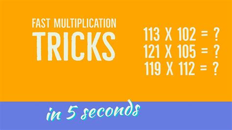 Multiply Short Tricks For Fast Calculation Fast Multiply In Your Head