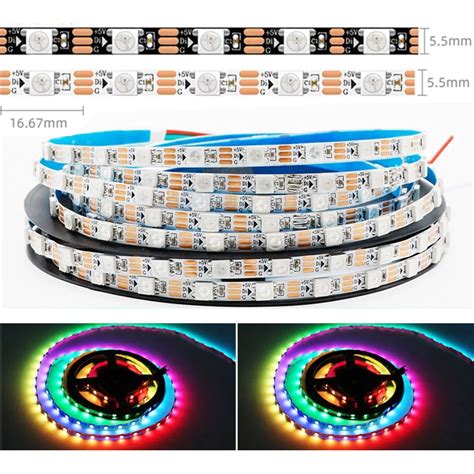 ĐÈN LED FULL MÀU WS2812B ARGB NEOPIXEL 60LED MÉT 90LED MÉT MỎNG 5 5MM