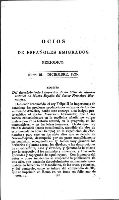 Ocios de españoles emigrados periódico mensual Año 1825 núm 21