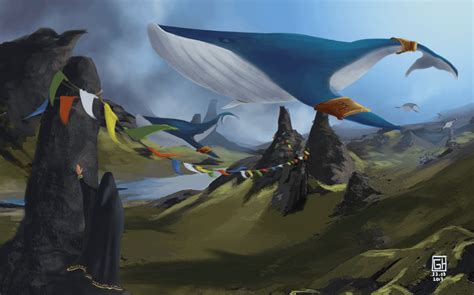 Concept art Flying Whales by AlcalineFWN : r/WhalesInTheSky