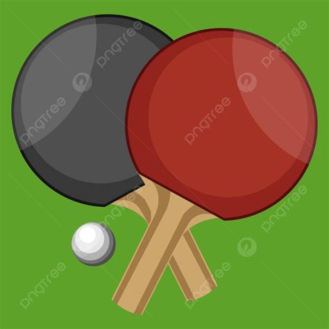 Table Tennis Vector Color Illustration Ping Pong Ball White Vector