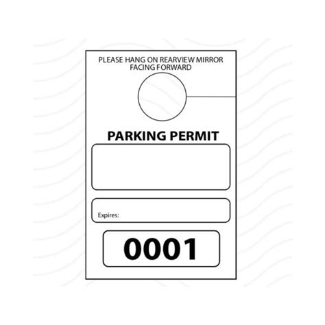 Parking Permit Hang Tag Designsnprint