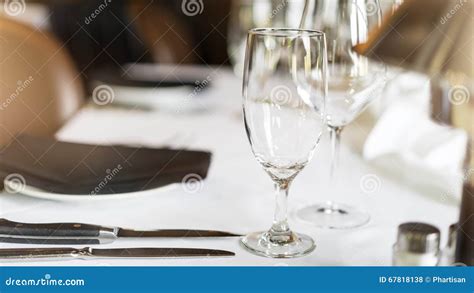 Restaurants Fine Dining Table Setting Stock Photo - Image of dining ...