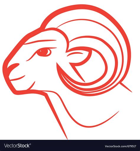 Zodiac sign aries logo Royalty Free Vector Image