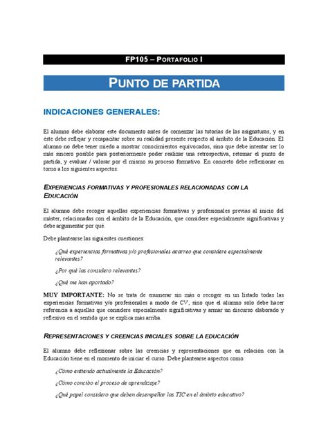 Punto De Partida Pdf Enseñando Aprendizaje