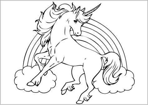 Unicorn Coloring Page To Print Unicorn Coloring Pages For Kids