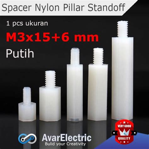 Jual Putih Nylon M X Mm Pilar Spacer M Standoff Pcb M Mm