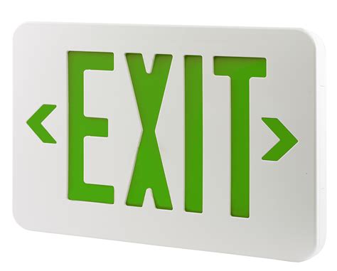 LED Exit Sign, Green or Red Letters, Single/Double Face Configurable ...