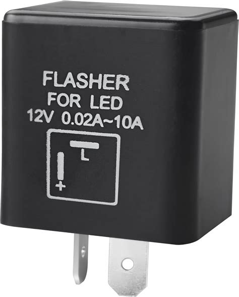 Zlirfy 2 Pin Electronic Flasher Relay Turn Signal Flasher For Led Lights 12v Led