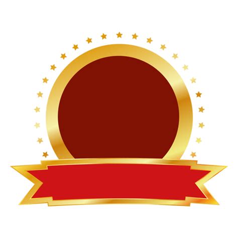 Red Gold Round Badge Png And Svg Design For T Shirts