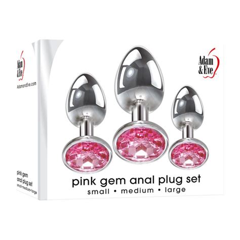 Adam Eve Pink Gem Anal Plug Set Fantasy House Maids