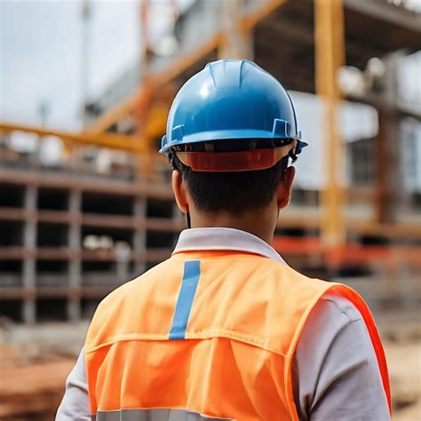 Premium Ai Image Construction Worker Wearing A Hard Hat A Reflective