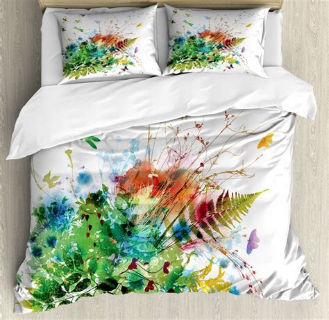 Aquarell Bettwäsche Set Mehrfarbig eBay Duvet cover sets