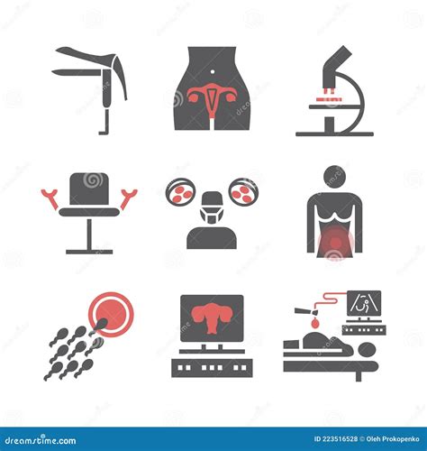 Gynecology Microscope Icon Color Outline Vector