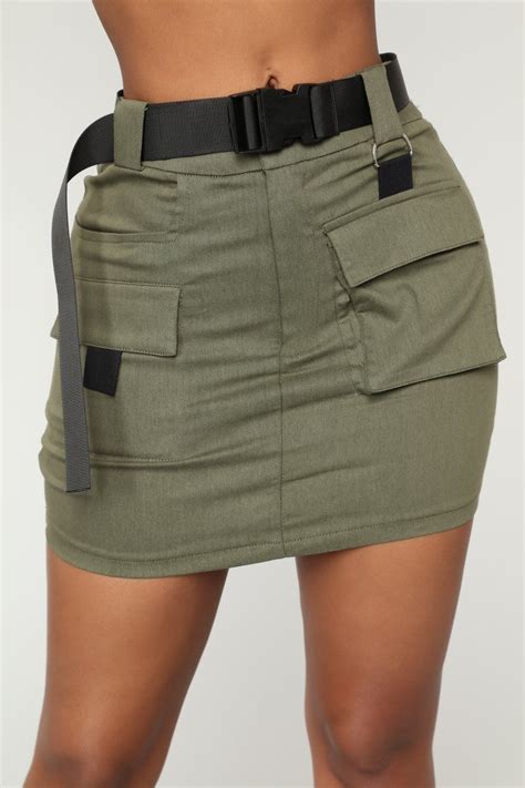 Heavy Cargo Mini Skirt Olive Mini Skirts Trendy Outfits Skirt Fashion