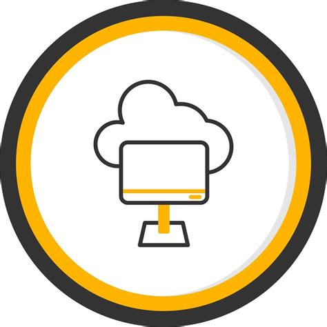 secure cloud file storage   color circle  vector art