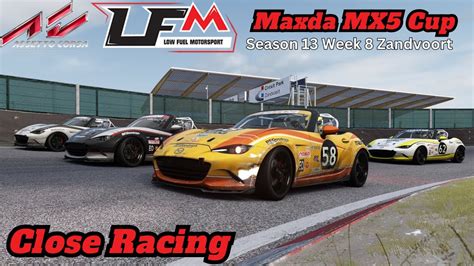 Assetto Corsa LFM Mazda MX5 Cup At Zandvoort Season 13 Week 8 YouTube