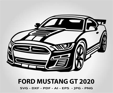 Ford Mustang Gt 2020 Ford Svg Mustang Svg Car Svg Luxury Etsy