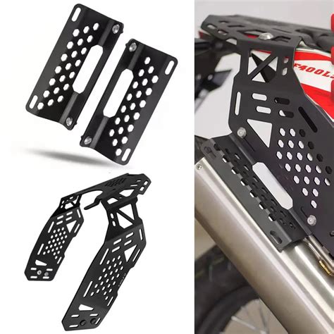 Motorcycle Black Saddle Bag Support Bars Mount Bracket Rear Rack For