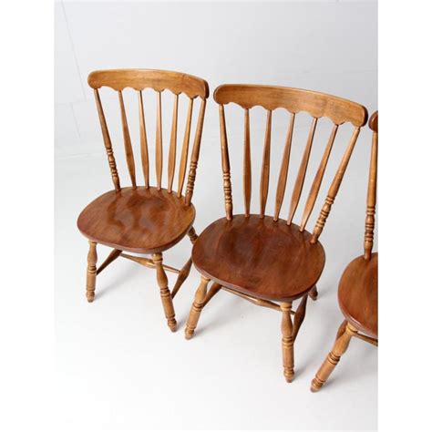 Vintage Windsor Dining Chairs Set 4 Chairish