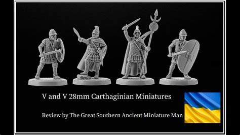 V And V 28mm Ancient Carthaginian Command Figures And Hannibal Barca