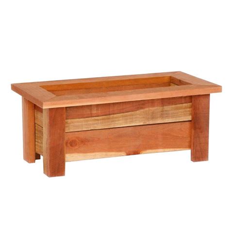 Hollis Wood Products In X In Redwood Planter Box The