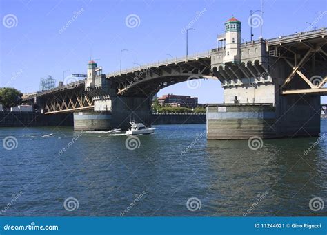 The Burnside Bridge Portland or. Stock Image - Image of landmark ...