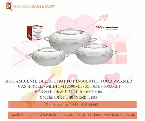 Kd Wholesale Pcs Ambiente Delxue Hot Pot Insulated Food Warmer