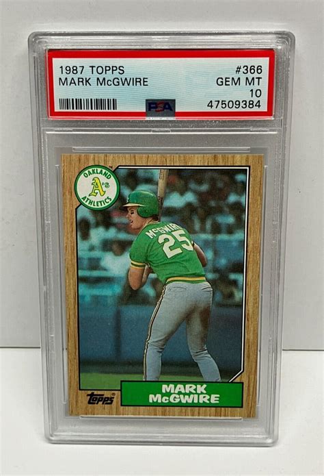 Mark Mcgwire 1987 Topps 366 Base Price Guide Sports Card Investor