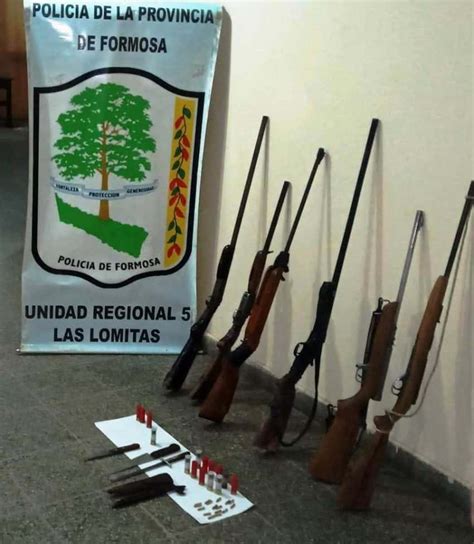 La Policía secuestró armas blancas y de fuego utilizadas para la caza