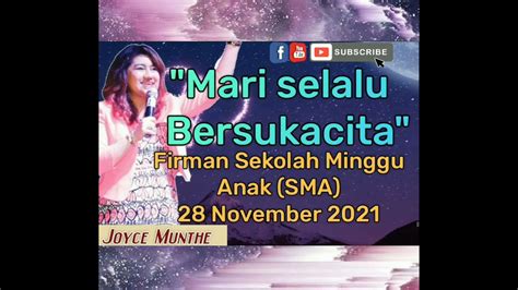 Mari Selalu Bersukacita By Joyce Munthe Firman Sekolah Minggu Anak