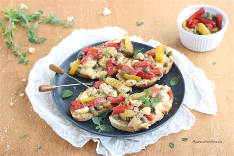 Bruschetta Con Peperoni E Formaggio Ricetta Antipasto Gustoso