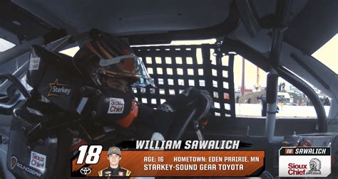 William Sawalich Featured On Sioux Chief Fast Track During Elko Race ARCA