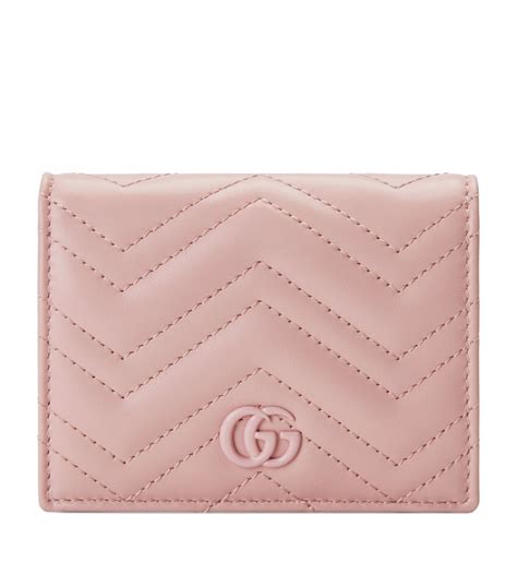 Womens Gucci Pink Leather Marmont Gg Wallet Harrods Uk