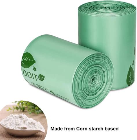 Eco Friendly Biodegradable Cornstarch Trash Bags Compostable