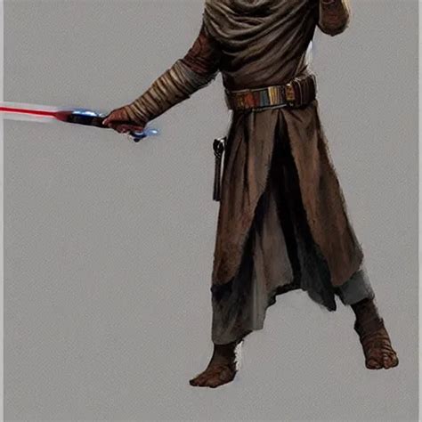 A Jedi Full Body Shot Concept Art By Doug Chiang Stable Diffusion