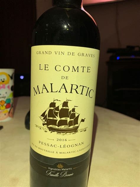 2016 Château Malartic Lagravière Le Comte de Malartic France Bordeaux